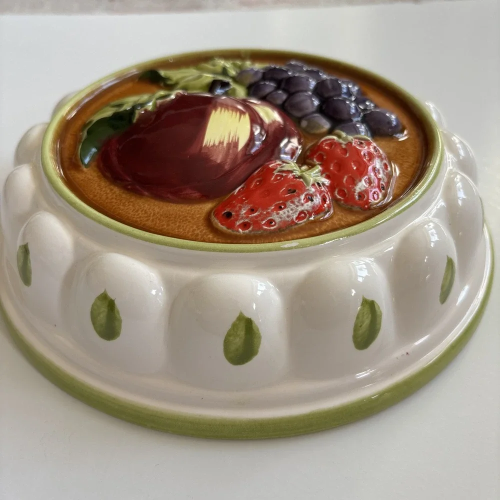 Vtg‎ Gailstyn-Sutton Towle Ceramic Jello Mold Fruit Cottage Core Granny Japan